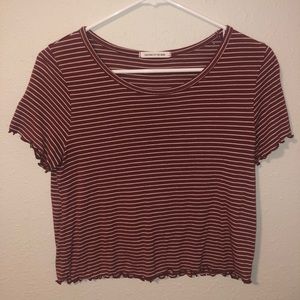 Adorable Cropped Striped Shirt